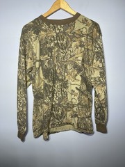 Vintage Ace Sportswear Single Stitch Sniper Camo Pocket T-Shirt Mens Sz L Grunge