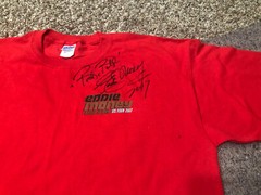 Men’s Autographed SIGNED EDDIE MONEY “I Wanna Go Back” 2007 Tour Rock T-Shirt