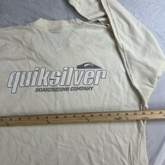 Vintage Quiksilver Long Sleeve Tee Shirt Men’s Large Beige Good Distress