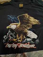 vintage 80s harley davidson 3d emblem t shirt . Large size no holes great condit