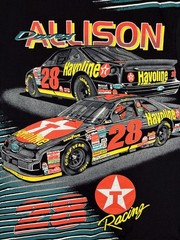 Vtg NASCAR AOP 1993 Davey Allison T-shirt Men’s XL 28 Havoline USA Single Stitch