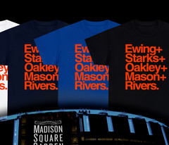 NYK 1994 Retro Names T Shirt, Patrick Ewing, John Starks, Oakley