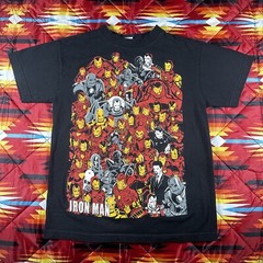 Mad Engine Multi Iron Man Shirt Mens Small Black Marvel Comics Tony Stark Y2K