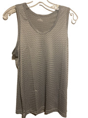 Men’s Mesh Tank Top Quick-Drying Fitness NWOT size Medium US Gray Poly stretch