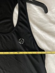 NELEUS Dry Fit Logo Muscle Mesh Tank Top Mens Gym Workout Black Size Medium