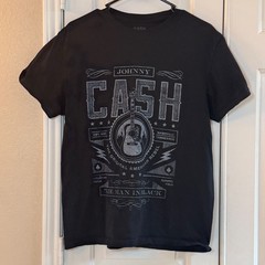 Johnny Cash Shirt Mens Med Black Graphic Tee The Man In Black American Rebel