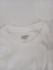 Lands’ End Men’s Solid Super-T Short Sleeve T-Shirt (34-36) Small White NWOT