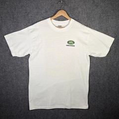 Vintage Land Rover Shirt Mens Large White 90s Free Lander Rare Defender Car Tee