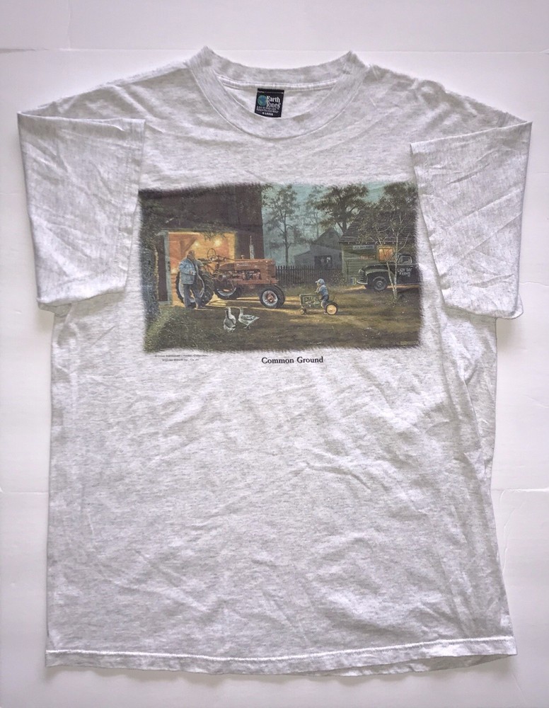 VTG DAVE BARNHOUSE T-Shirt Adult XL Common Ground Tractor Farm Earth Tones 90s