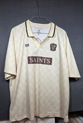 Saints Studio Cream Short Sleeve Shirt Logo Size Soccer Jersey 3XL Trendy Casual