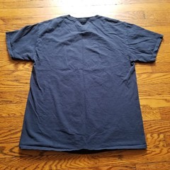 Howling Wolves Moon Graphic T-Shirt Mens M Fruit of the Loom Blue Cotton T-Shirt
