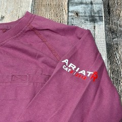 Ariat FR CAT 2 Long Sleeve Work Shirt Men’s Small Purple Flame Resistant Pocket