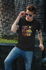 Deadpool T-Shirt Unisex Cotton Super Hero Wolverine Marvel Pizza Sizes New