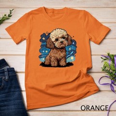 Brown Maltipoo Starry Night Van Gogh Maltipoo Mom Dad Owner Unisex T-shirt