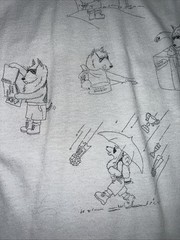 VTG Hanes Heavyweight 50/50 Crewneck Tee Cartoon Dog Hiking Single Stitch USA L