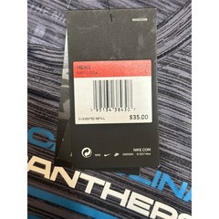Nike Carolina Panthers NFL Mens Dri-FIT Space Dye Shirt Black Blue Sz L NEW