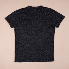 DIESEL Lightweight Stretch Slub Henley T-Shirt Mens M Slim Fit Heather Dark Gray