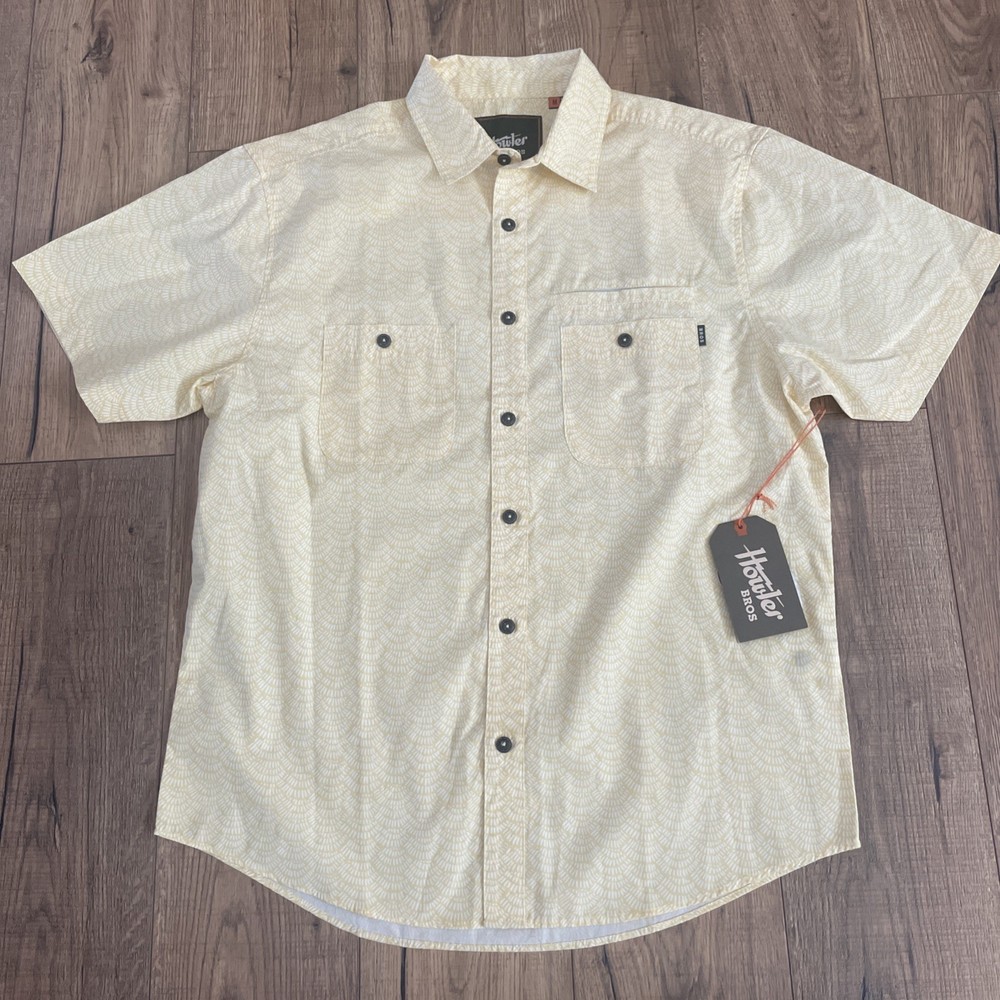 NWT HOWLER BROS Arkansas Tarpon scale print Yellow short sleeve shirt – m – $70