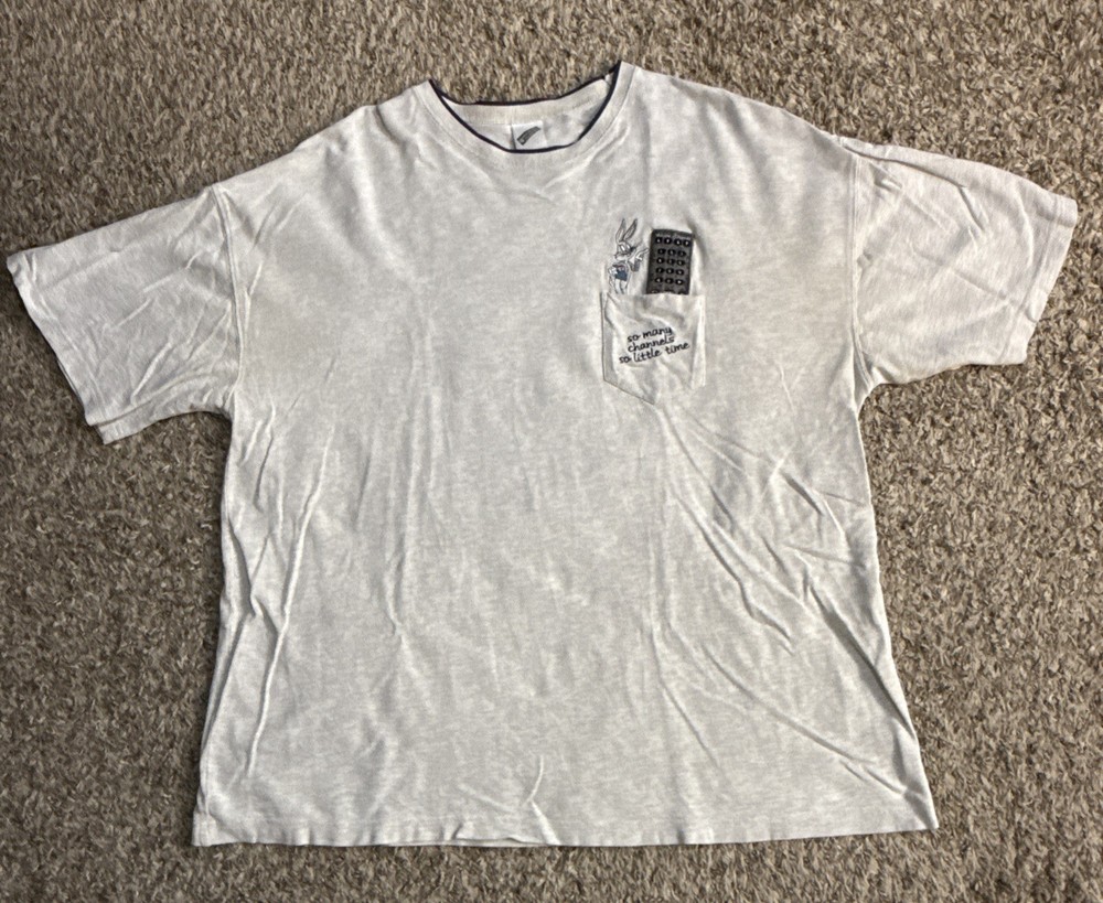 VTG 2000 Warner Bros Store Embroidered “So Many Channels Little Time” 3XL Shirt