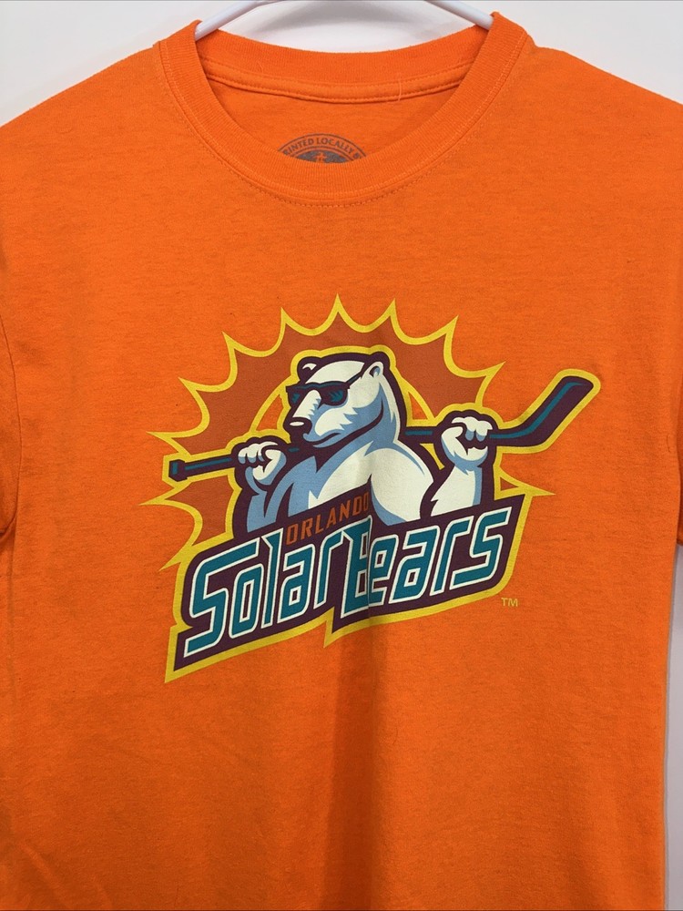 Enemy Ink x Orlando Solar Bears Hockey Adult Small Orange Made In ORL T-shirt
