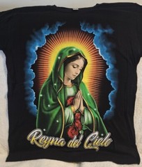 OUR LADY OF GUADALUPE ROSE FLOWER REYNA DEL CIELO QUEEN OF HEAVEN T-SHIRT SHIRT