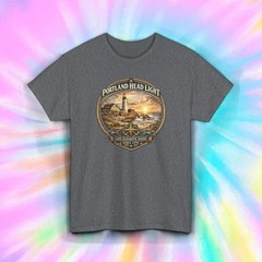Portland Head Light Maine T-Shirt Vintage Lighthouse Coastal Nautical GraphicTee