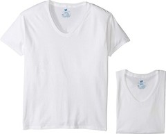 Hanes Men’s 184710 Platinum X-Temp Combed Cotton V-Neck White Size S