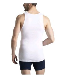 Fruit of the Loom Men’s 10 Pack White Ribbed Tag Free Tank A-Shirts Large 42/44