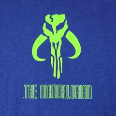 STAR WARS NEFF Mens Mandalorian Shirt Extra Large XL Blue Comic Long Sleeve NWT