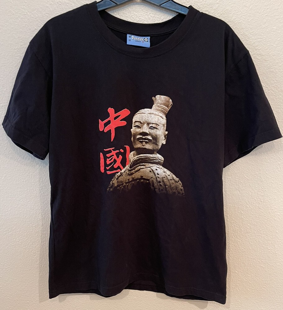 Pandak Terra Cotta Chinese Warrior Army Graphic T-Shirt Size Med Mens Rare
