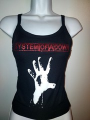 System of a Down Crop top Tank Toxicity self titled hand album Shirt Glitter