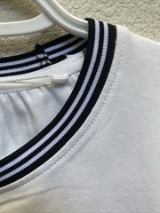 NEW Porter & Ash Men’s Large White Performance Tee Stripe Crew Neck T-Shirt NWT