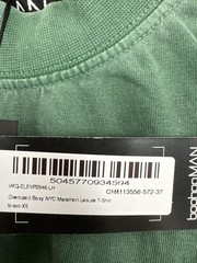 Boohoo Man Men’s Oversized Boxy NYC Marathon Leisure Wash T-Shirt Forest Sz XS