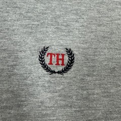 Tommy Hilfiger Challenge V Neck Gray Y2K T-Shirt – Size XXL