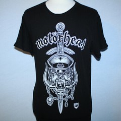 GORGEOUS MOTORHEAD BLACK SKULL CAP SWORD SHORT SLEEVE TEE SHIRT Sz 2XL MINT COND