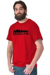 Brooklyn City Skyline Silhouette Urban NYC Fashion Novelty Tee T-Shirt Tee
