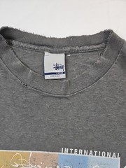 Vtg Stussy International shirt Made in USA Skate Rap Single Stitch Large 21×28