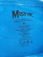 Misfits Official Squirm Mineral Wash Graphic T-Shirt Blue Men’s Size Xl