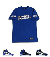 Tee to Match Air Jordan 1 Retro “Royal Toe” Sport Blue Inhaling Greatness! (AIR)