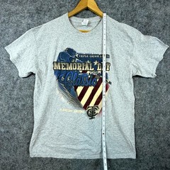 Memorial Day Classic Gildan T-Shirt Mens Large Grey Triple Crown Sports Graphic