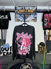 Evil Vice Love or Lust Men’s L Black Crew Neck Long Sleeve Graphic T-Shirt
