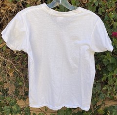 Vintage Two Guys White V Neck T Shirt Combed Cotton Size M Single Stitch