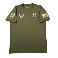 Under Armour Freedom T-Shirt Mens Small Green Air Force Warrior Games 1370810