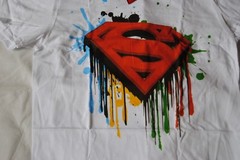 SUPERMAN GRAFFITI COLOURS T SHIRT BNWT OFFICIAL DC COMICS SUPERHERO CLASSIC
