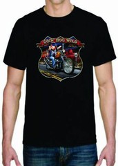 Adult DryBlend® T-Shirt – ( GO’IN HOG WILD – BIKER / CHOPPER)