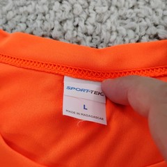 Dirty Hooker Shirt Mens Large Orange Performance Fishing Beach Beer Outdoor A4