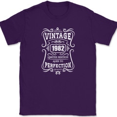 Original Vintage YEAR Age To Perfection T-Shirt Birthday Custom Personalized Tee