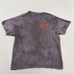 Keith Haring Shirt Mens XL Gray Tie Dye Heart Face Graphic T-Shirt Tee