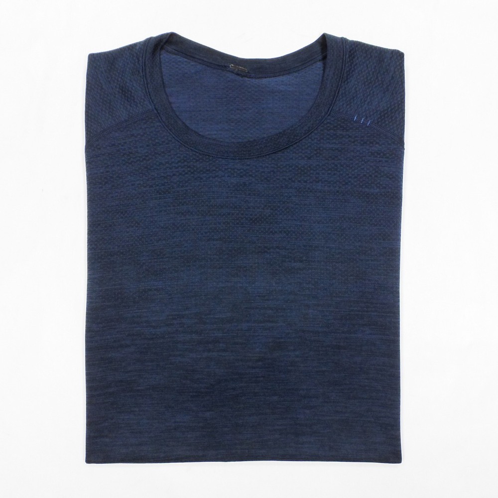 Lululemon Metal Vent Tech 2.0 Blue Crew Neck Long Sleeve Running T-Shirt L Large