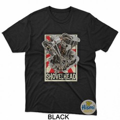 Vintage Shovelhead Motorcycle Engine Cutaway Diagram Retro T-Shirt